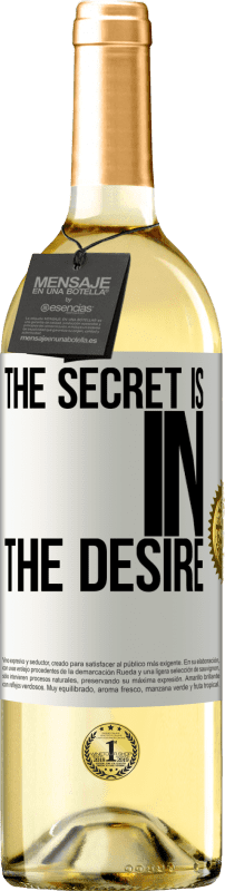 29,95 € Бесплатная доставка | Белое вино Издание WHITE Секрет в желании Белая этикетка. Настраиваемая этикетка Молодое вино Урожай 2023 Verdejo