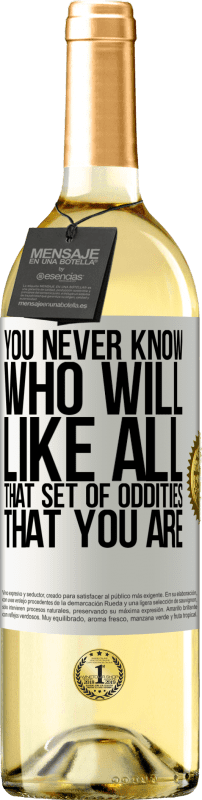 29,95 € 免费送货 | 白葡萄酒 WHITE版 你永远不知道谁会喜欢你那所有的奇怪之处 白标. 可自定义的标签 青年酒 收成 2025 Verdejo