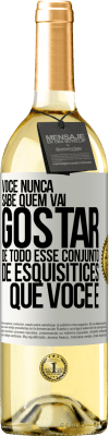 29,95 € Envio grátis | Vinho branco Edição WHITE Você nunca sabe quem vai gostar de todo esse conjunto de esquisitices que você é Etiqueta Branca. Etiqueta personalizável Vinho jovem Colheita 2024 Verdejo