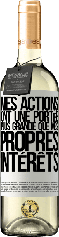 29,95 € Envoi gratuit | Vin blanc Édition WHITE Mes actions ont une portée plus grande que mes propres intérêts Étiquette Blanche. Étiquette personnalisable Vin jeune Récolte 2024 Verdejo