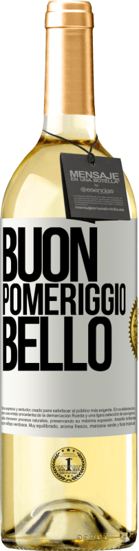 29,95 € Spedizione Gratuita | Vino bianco Edizione WHITE Buon pomeriggio, bello Etichetta Bianca. Etichetta personalizzabile Vino giovane Raccogliere 2024 Verdejo