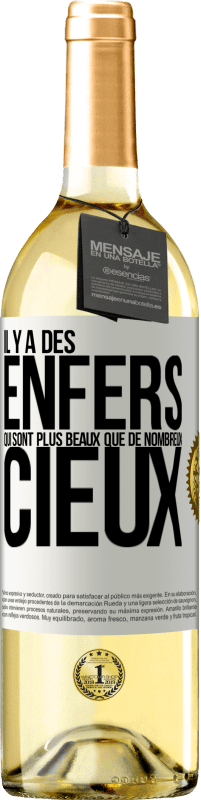 29,95 € Envoi gratuit | Vin blanc Édition WHITE Il y a des enfers qui sont plus beaux que de nombreux cieux Étiquette Blanche. Étiquette personnalisable Vin jeune Récolte 2024 Verdejo