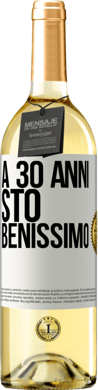 29,95 € Spedizione Gratuita | Vino bianco Edizione WHITE A 30 anni, sto benissimo Etichetta Bianca. Etichetta personalizzabile Vino giovane Raccogliere 2024 Verdejo