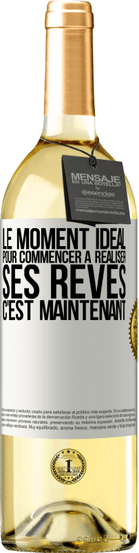 29,95 € Envoi gratuit | Vin blanc Édition WHITE Le moment idéal pour commencer à réaliser ses rêves c'est maintenant Étiquette Blanche. Étiquette personnalisable Vin jeune Récolte 2024 Verdejo