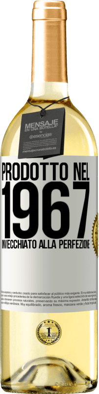 29,95 € Spedizione Gratuita | Vino bianco Edizione WHITE Prodotto nel 1967. Invecchiato alla perfezione Etichetta Bianca. Etichetta personalizzabile Vino giovane Raccogliere 2023 Verdejo