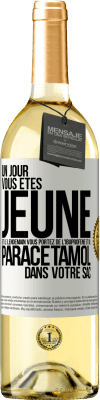 29,95 € Envoi gratuit | Vin blanc Édition WHITE Un jour, vous êtes jeune et le lendemain, vous portez de l'ibuprofène et du paracétamol dans votre sac Étiquette Blanche. Étiquette personnalisable Vin jeune Récolte 2023 Verdejo