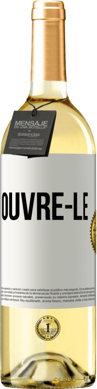 29,95 € Envoi gratuit | Vin blanc Édition WHITE Ouvre-le Étiquette Blanche. Étiquette personnalisable Vin jeune Récolte 2023 Verdejo