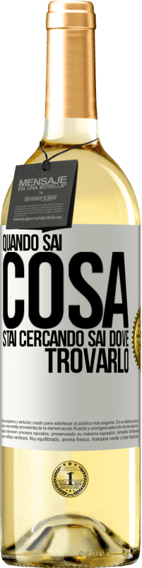 29,95 € Spedizione Gratuita | Vino bianco Edizione WHITE Quando sai cosa stai cercando, sai dove trovarlo Etichetta Bianca. Etichetta personalizzabile Vino giovane Raccogliere 2023 Verdejo