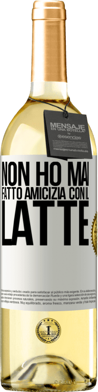 29,95 € Spedizione Gratuita | Vino bianco Edizione WHITE Non ho mai fatto amicizia con il latte Etichetta Bianca. Etichetta personalizzabile Vino giovane Raccogliere 2023 Verdejo