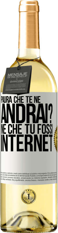 29,95 € Spedizione Gratuita | Vino bianco Edizione WHITE Paura che te ne andrai? Né che tu fossi internet Etichetta Bianca. Etichetta personalizzabile Vino giovane Raccogliere 2023 Verdejo