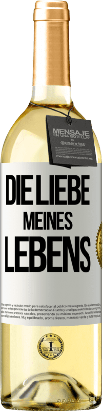 29,95 € Kostenloser Versand | Weißwein WHITE Ausgabe Die Liebe meines Lebens Weißes Etikett. Anpassbares Etikett Junger Wein Ernte 2024 Verdejo