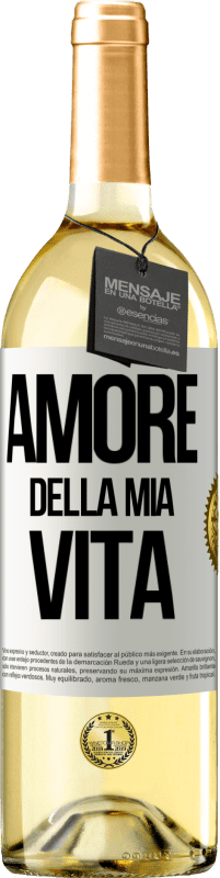 29,95 € Spedizione Gratuita | Vino bianco Edizione WHITE Amore della mia vita Etichetta Bianca. Etichetta personalizzabile Vino giovane Raccogliere 2024 Verdejo