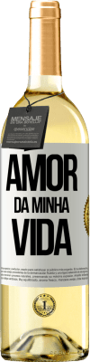 29,95 € Envio grátis | Vinho branco Edição WHITE Amor da minha vida Etiqueta Branca. Etiqueta personalizável Vinho jovem Colheita 2023 Verdejo