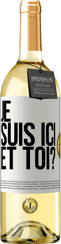 29,95 € Envoi gratuit | Vin blanc Édition WHITE Je suis ici. Et toi? Étiquette Blanche. Étiquette personnalisable Vin jeune Récolte 2023 Verdejo