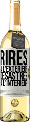 29,95 € Envoi gratuit | Vin blanc Édition WHITE Rires à l'extérieur, désastres à l'intérieur Étiquette Blanche. Étiquette personnalisable Vin jeune Récolte 2024 Verdejo