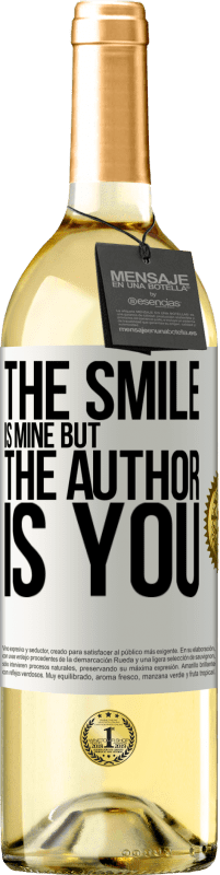 29,95 € 送料無料 | 白ワイン WHITEエディション 笑顔は私のものですが、作者はあなたです ホワイトラベル. カスタマイズ可能なラベル 若いワイン 収穫 2023 Verdejo