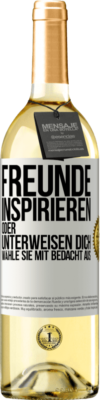 29,95 € Kostenloser Versand | Weißwein WHITE Ausgabe Freunde inspirieren oder unterweisen dich. Wähle sie mit Bedacht aus Weißes Etikett. Anpassbares Etikett Junger Wein Ernte 2023 Verdejo