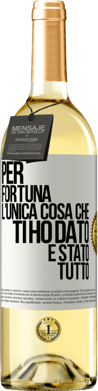 29,95 € Spedizione Gratuita | Vino bianco Edizione WHITE Per fortuna l'unica cosa che ti ho dato è stato tutto Etichetta Bianca. Etichetta personalizzabile Vino giovane Raccogliere 2024 Verdejo