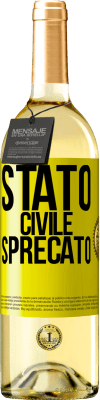 29,95 € Spedizione Gratuita | Vino bianco Edizione WHITE Stato civile: sprecato Etichetta Gialla. Etichetta personalizzabile Vino giovane Raccogliere 2023 Verdejo