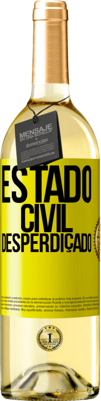 29,95 € Envio grátis | Vinho branco Edição WHITE Estado civil: desperdiçado Etiqueta Amarela. Etiqueta personalizável Vinho jovem Colheita 2025 Verdejo