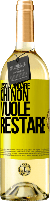 29,95 € Spedizione Gratuita | Vino bianco Edizione WHITE Lascia andare chi non vuole restare Etichetta Gialla. Etichetta personalizzabile Vino giovane Raccogliere 2024 Verdejo