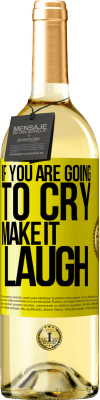 29,95 € 送料無料 | 白ワイン WHITEエディション 泣くつもりなら笑わせて 黄色のラベル. カスタマイズ可能なラベル 若いワイン 収穫 2025 Verdejo