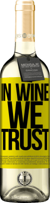 29,95 € Envoi gratuit | Vin blanc Édition WHITE in wine we trust Étiquette Jaune. Étiquette personnalisable Vin jeune Récolte 2025 Verdejo