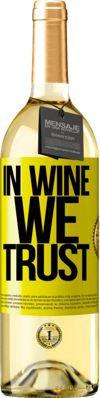 29,95 € Kostenloser Versand | Weißwein WHITE Ausgabe in wine we trust Gelbes Etikett. Anpassbares Etikett Junger Wein Ernte 2023 Verdejo