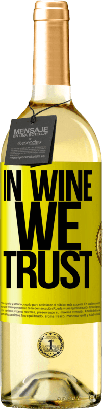 29,95 € Spedizione Gratuita | Vino bianco Edizione WHITE in wine we trust Etichetta Gialla. Etichetta personalizzabile Vino giovane Raccogliere 2025 Verdejo