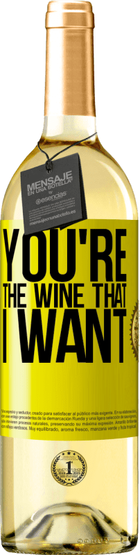 29,95 € Spedizione Gratuita | Vino bianco Edizione WHITE You're the wine that I want Etichetta Gialla. Etichetta personalizzabile Vino giovane Raccogliere 2024 Verdejo