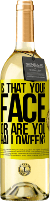 29,95 € 免费送货 | 白葡萄酒 WHITE版 那是你的脸还是万圣节？ 黄色标签. 可自定义的标签 青年酒 收成 2025 Verdejo