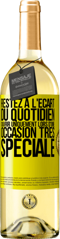 29,95 € Envoi gratuit | Vin blanc Édition WHITE Restez à l'écart du quotidien. Ouvrir uniquement lors d'une occasion très spéciale Étiquette Jaune. Étiquette personnalisable Vin jeune Récolte 2024 Verdejo