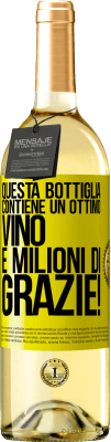 29,95 € Spedizione Gratuita | Vino bianco Edizione WHITE Questa bottiglia contiene un ottimo vino e milioni di GRAZIE! Etichetta Gialla. Etichetta personalizzabile Vino giovane Raccogliere 2023 Verdejo