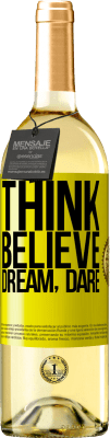 29,95 € 送料無料 | 白ワイン WHITEエディション 考える作成する夢。あえて 黄色のラベル. カスタマイズ可能なラベル 若いワイン 収穫 2025 Verdejo