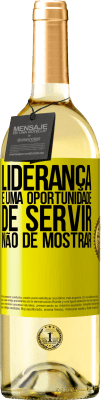 29,95 € Envio grátis | Vinho branco Edição WHITE Liderança é uma oportunidade de servir, não de mostrar Etiqueta Amarela. Etiqueta personalizável Vinho jovem Colheita 2025 Verdejo