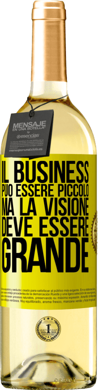 29,95 € Spedizione Gratuita | Vino bianco Edizione WHITE Il business può essere piccolo, ma la visione deve essere grande Etichetta Gialla. Etichetta personalizzabile Vino giovane Raccogliere 2024 Verdejo