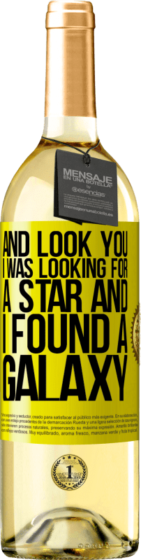 29,95 € Free Shipping | White Wine WHITE Edition And look you, I was looking for a star and I found a galaxy Yellow Label. Customizable label Young wine Harvest 2024 Verdejo