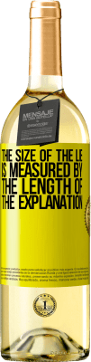 29,95 € Free Shipping | White Wine WHITE Edition The size of the lie is measured by the length of the explanation Yellow Label. Customizable label Young wine Harvest 2024 Verdejo