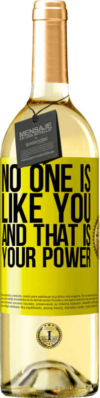 29,95 € Free Shipping | White Wine WHITE Edition No one is like you, and that is your power Yellow Label. Customizable label Young wine Harvest 2024 Verdejo