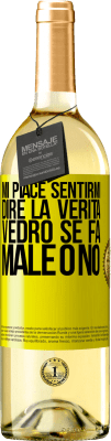 29,95 € Spedizione Gratuita | Vino bianco Edizione WHITE Mi piace sentirmi dire la verità, vedrò se fa male o no Etichetta Gialla. Etichetta personalizzabile Vino giovane Raccogliere 2025 Verdejo