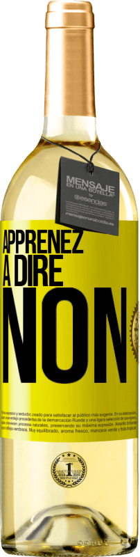 29,95 € Envoi gratuit | Vin blanc Édition WHITE Apprenez à dire non Étiquette Jaune. Étiquette personnalisable Vin jeune Récolte 2024 Verdejo