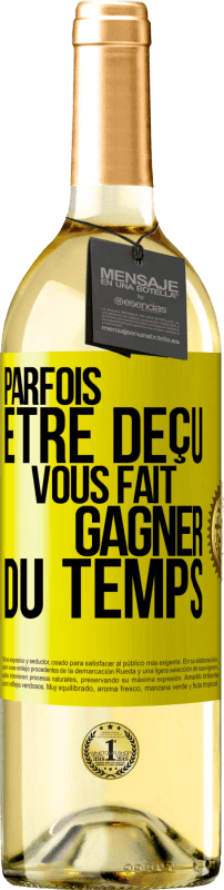 29,95 € Envoi gratuit | Vin blanc Édition WHITE Parfois être déçu vous fait gagner du temps Étiquette Jaune. Étiquette personnalisable Vin jeune Récolte 2024 Verdejo