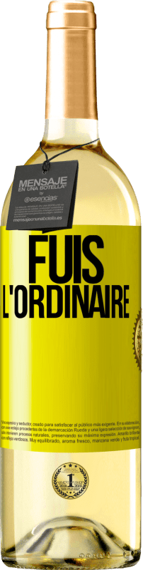 29,95 € Envoi gratuit | Vin blanc Édition WHITE Fuis l'ordinaire Étiquette Jaune. Étiquette personnalisable Vin jeune Récolte 2024 Verdejo