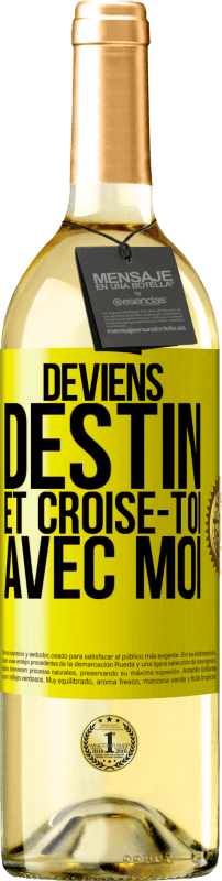 29,95 € Envoi gratuit | Vin blanc Édition WHITE Deviens destin et croise-toi avec moi Étiquette Jaune. Étiquette personnalisable Vin jeune Récolte 2024 Verdejo