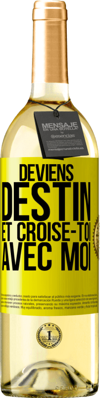 29,95 € Envoi gratuit | Vin blanc Édition WHITE Deviens destin et croise-toi avec moi Étiquette Jaune. Étiquette personnalisable Vin jeune Récolte 2025 Verdejo