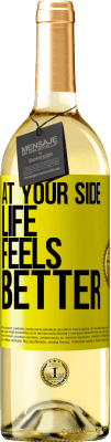 29,95 € Free Shipping | White Wine WHITE Edition At your side life feels better Yellow Label. Customizable label Young wine Harvest 2023 Verdejo