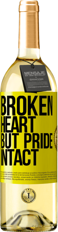 29,95 € Free Shipping | White Wine WHITE Edition The broken heart But pride intact Yellow Label. Customizable label Young wine Harvest 2023 Verdejo