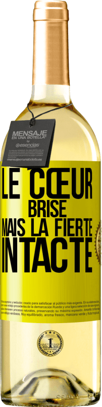 29,95 € Envoi gratuit | Vin blanc Édition WHITE Le cœur brisé. Mais la fierté intacte Étiquette Jaune. Étiquette personnalisable Vin jeune Récolte 2024 Verdejo