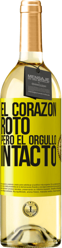 29,95 € Envío gratis | Vino Blanco Edición WHITE El corazón, roto. Pero el orgullo intacto Etiqueta Amarilla. Etiqueta personalizable Vino joven Cosecha 2024 Verdejo