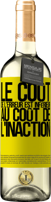 29,95 € Envoi gratuit | Vin blanc Édition WHITE Le coût de l'erreur est inférieur au coût de l'inaction Étiquette Jaune. Étiquette personnalisable Vin jeune Récolte 2023 Verdejo